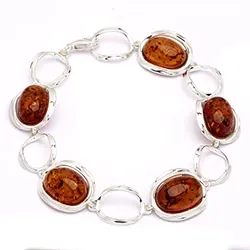 Barnsteen armband in zilver