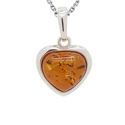hart ketting in zilver met hanger in zilver
