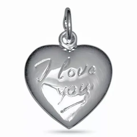 hart i love you hanger in zilver