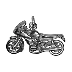 Motorfiets hanger in gerodineerd zilver