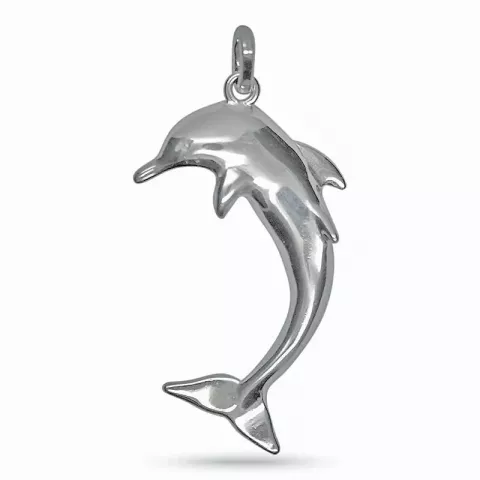 Groot dolfijn zilver hanger in zilver