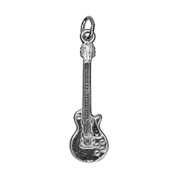 gitaar hanger in gerodineerd zilver