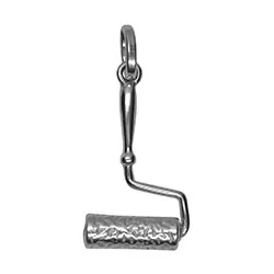 Verfroller hanger in gerodineerd zilver