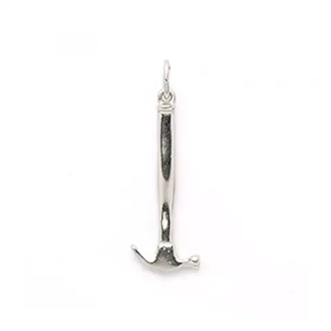 testsieraad hamer hanger in gerodineerd zilver