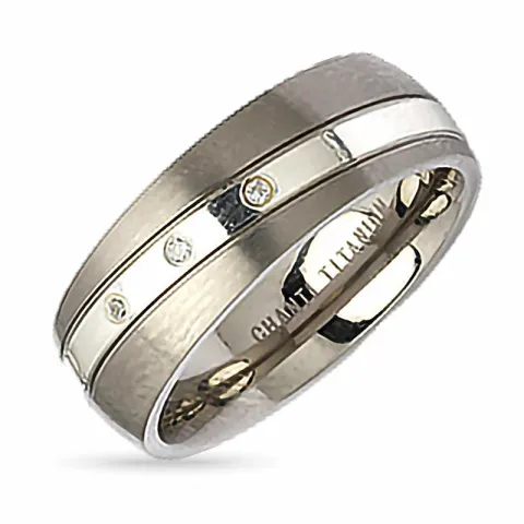 trouwring in titanium en zilver