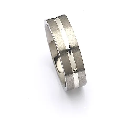 ring in titanium en zilver