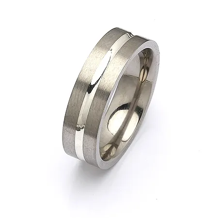 ring in titanium en zilver