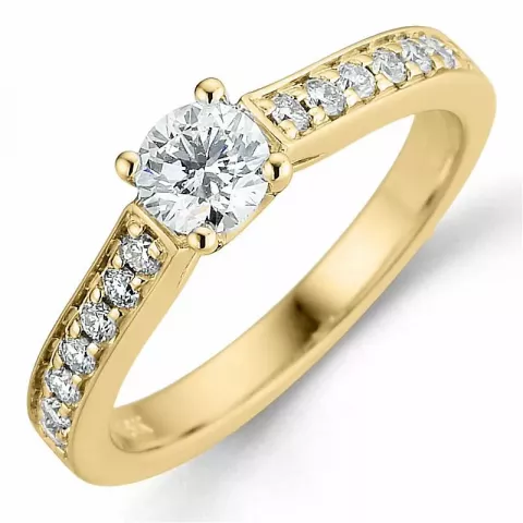 Bestelde artikel -  diamant ring in 14 karaat goud 0,40 ct 0,22 ct