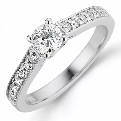 Bestelde artikel -  diamant ring in 14 karaat witgoud 0,40 ct 0,22 ct