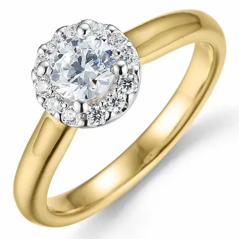 Bestelde artikel -  diamant ring in 14 karaat goud-en witgoud 0,52 ct 0,15 ct