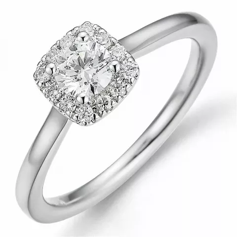 Bestelde artikel -  diamant ring in 14 karaat witgoud 0,32 ct 0,10 ct