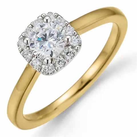 Bestelde artikel -  diamant ring in 14 karaat goud-en witgoud 0,40 ct 0,11 ct