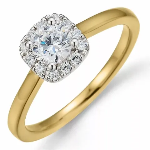 Bestelde artikel - diamant ring in 14 karaat goud-en witgoud 0,40 ct 0,11 ct