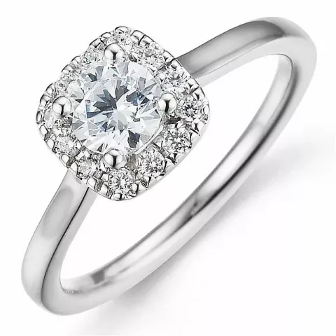 Bestelde artikel -  diamant ring in 14 karaat witgoud 0,52 ct 0,14 ct