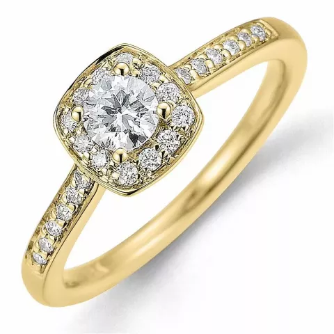 Bestelde artikel -  diamant ring in 14 karaat goud 0,26 ct 0,15 ct
