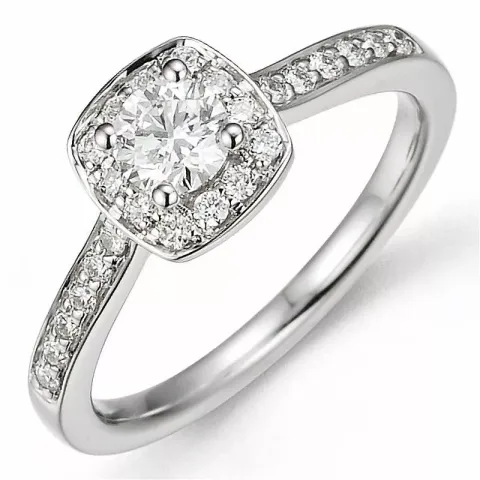 Bestelde artikel - diamant ring in 14 karaat witgoud 0,32 ct 0,21 ct