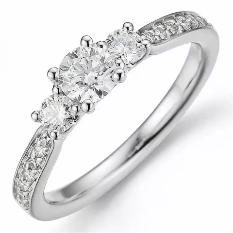 bestelde artikel -  diamant ring in 14 karaat witgoud 0,30 ct 0,10 ct 0,11 ct