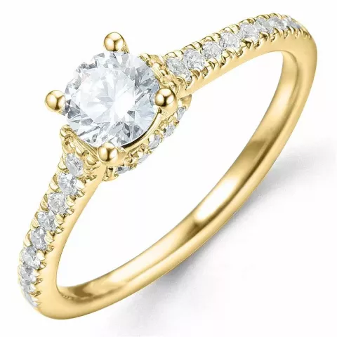 Bestelde artikel -  diamant ring in 14 karaat goud 0,52 ct 0,25 ct