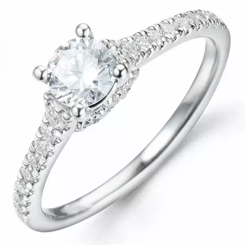 Bestelde artikel -  diamant ring in 14 karaat witgoud 0,52 ct 0,25 ct