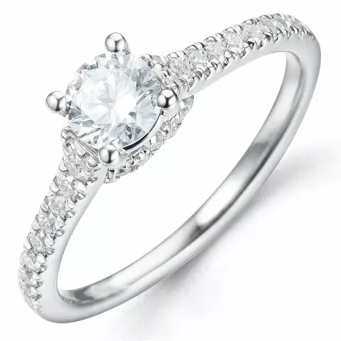 Bestelde artikel - diamant ring in 14 karaat witgoud 0,52 ct 0,25 ct