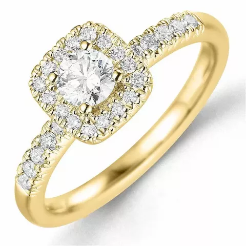 bestelde artikel -  diamant ring in 14 karaat goud 0,32 ct 0,24 ct
