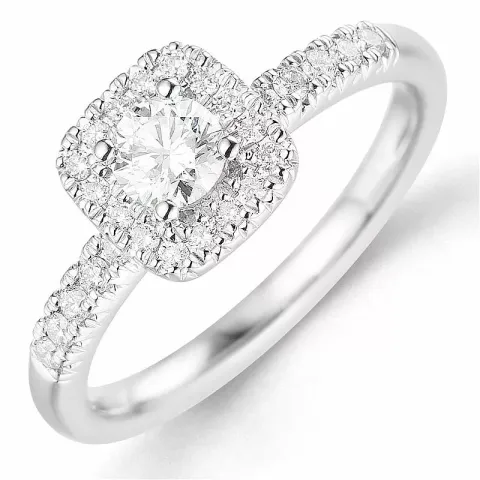 Bestelde artikel - diamant ring in 14 karaat witgoud 0,32 ct 0,24 ct