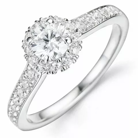 Bestelde artikel -  diamant ring in 14 karaat witgoud 0,52 ct 0,504 ct