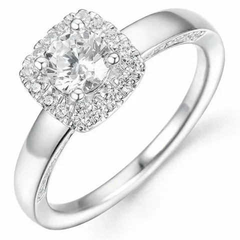 Bestelde artikel -  diamant ring in 14 karaat witgoud 0,52 ct 0,348 ct