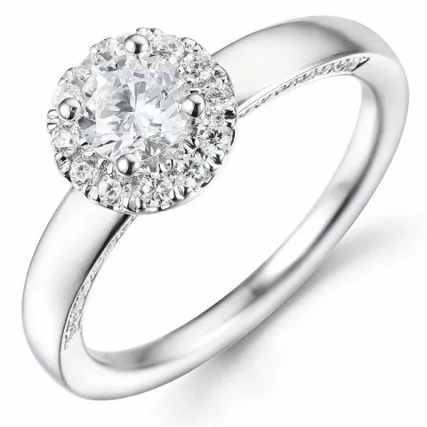 Bestelde artikel -  diamant ring in 14 karaat witgoud 0,52 ct 0,37 ct