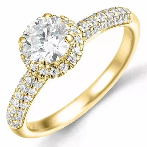 Bestelde artikel -  diamant ring in 14 karaat goud 0,75 ct 0,46 ct