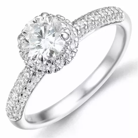 Bestelde artikel -  diamant ring in 14 karaat witgoud 0,75 ct 0,46 ct