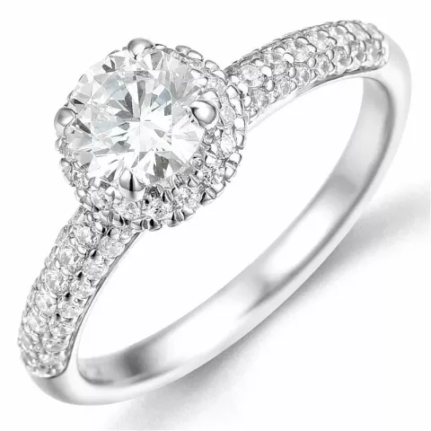 Bestelde artikel - diamant ring in 14 karaat witgoud 0,75 ct 0,46 ct