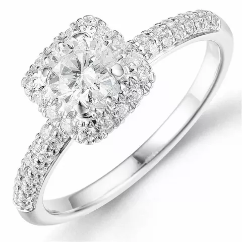 bestelde artikel -  diamant ring in 14 karaat witgoud 0,52 ct 0,52 ct