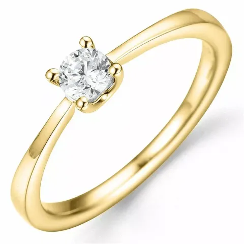 bestelde artikel -  solitaire ring in 14 karaat goud 0,26 ct