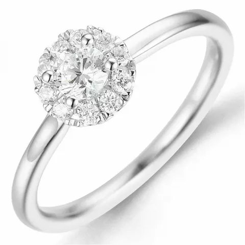 Bestelde artikel -  diamant ring in 14 karaat witgoud 0,26 ct 0,15 ct