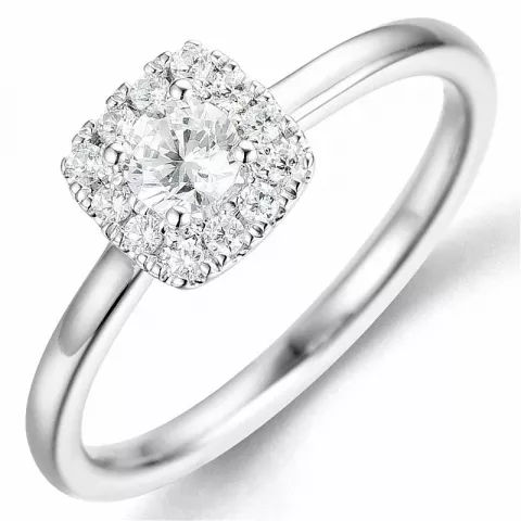 Bestelde artikel -  diamant ring in 14 karaat witgoud 0,26 ct 0,14 ct