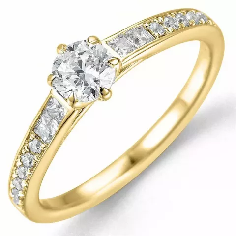 Bestelde artikel -  diamant ring in 14 karaat goud 0,40 ct 0,16 ct 0,108 ct