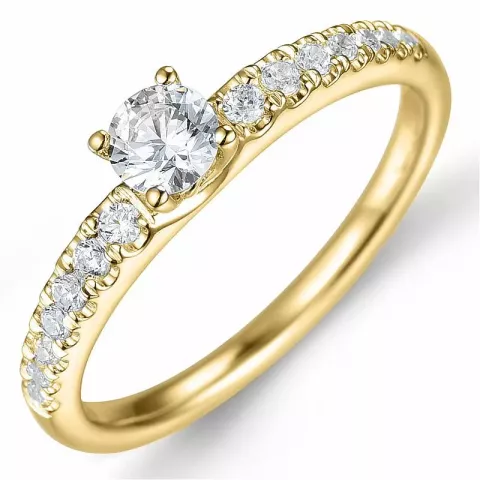 Bestelde artikel -  diamant ring in 14 karaat goud 0,32 ct 0,19 ct