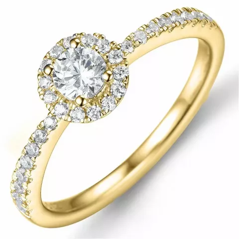 Bestelde artikel -  diamant ring in 14 karaat goud 0,27 ct 0,22 ct