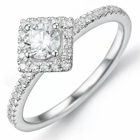 Bestelde artikel -  diamant ring in 14 karaat witgoud 0,34 ct 0,27 ct