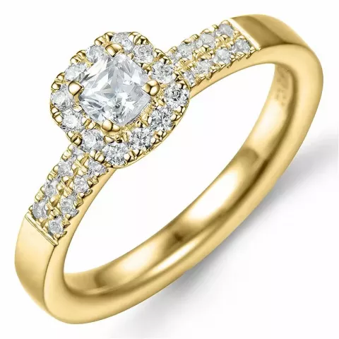Bestelde artikel -  diamant ring in 14 karaat goud 0,32 ct 0,26 ct