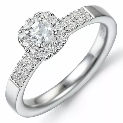 Bestelde artikel -  diamant ring in 14 karaat witgoud 0,32 ct 0,26 ct