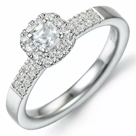 Bestelde artikel - diamant ring in 14 karaat witgoud 0,32 ct 0,26 ct