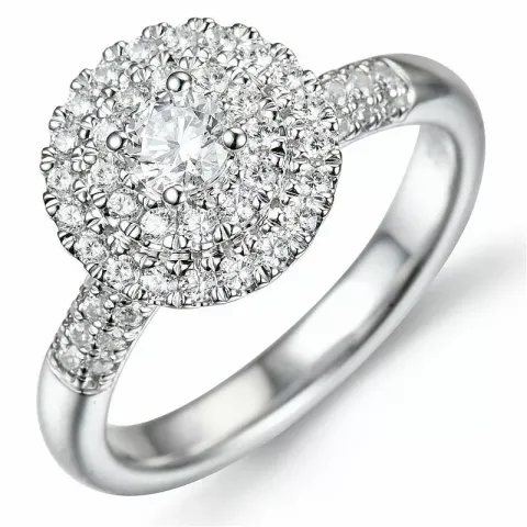 bestelde artikel -  diamant ring in 14 karaat witgoud 0,26 ct 0,50 ct