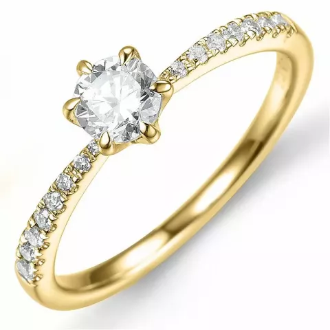 Bestelde artikel -  diamant ring in 14 karaat goud 0,42 ct 0,13 ct