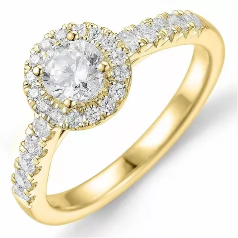 Bestelde artikel -  briljant ring in 14 karaat goud 0,52 ct 0,38 ct