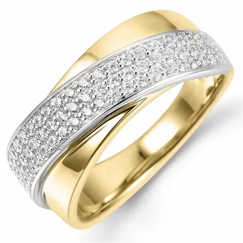 Bestelde artikel -  diamant ring in 14 karaat goud-en witgoud 0,51 ct