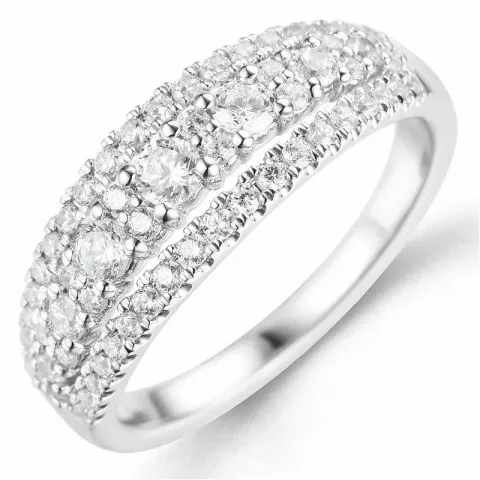 Bestelde artikel -  diamant ring in 14 karaat witgoud 0,75 ct