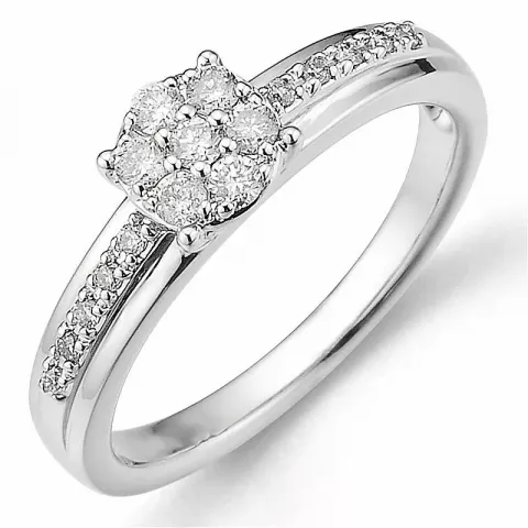 Bestelde artikel -  diamant ring in 14 karaat witgoud 0,27 ct