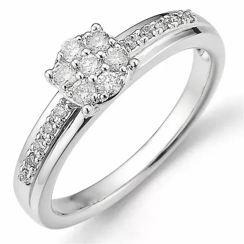 Bestelde artikel - diamant ring in 14 karaat witgoud 0,27 ct
